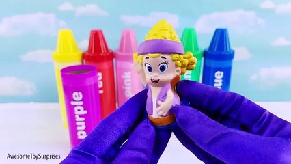 Bubble Guppies Toy Surprise Jumbo Crayons! Best Learn Colors Nursery Rhymes Video for Kids