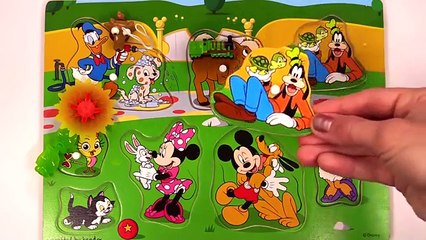 MICKEY MOUSE CLUBHOUSE WOODEN PUZZLE WITH SURPRISE TOYS! Melissa & Doug Disney Junior Learning Toys