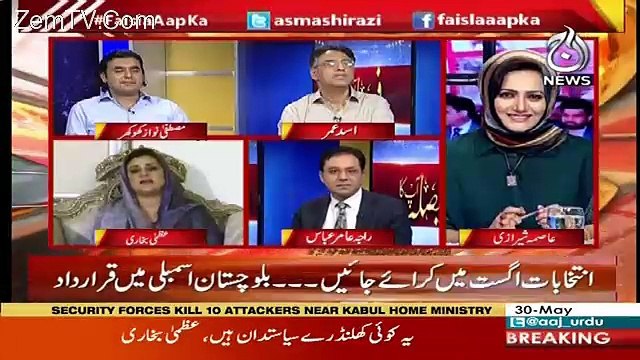 Balouchistan Walay Apnay Faislay Khud Nahi Kartay Wo Ja Baat Kartay Hain Wo Kahin Aur Say Ati Hai-Uzma Bukhari