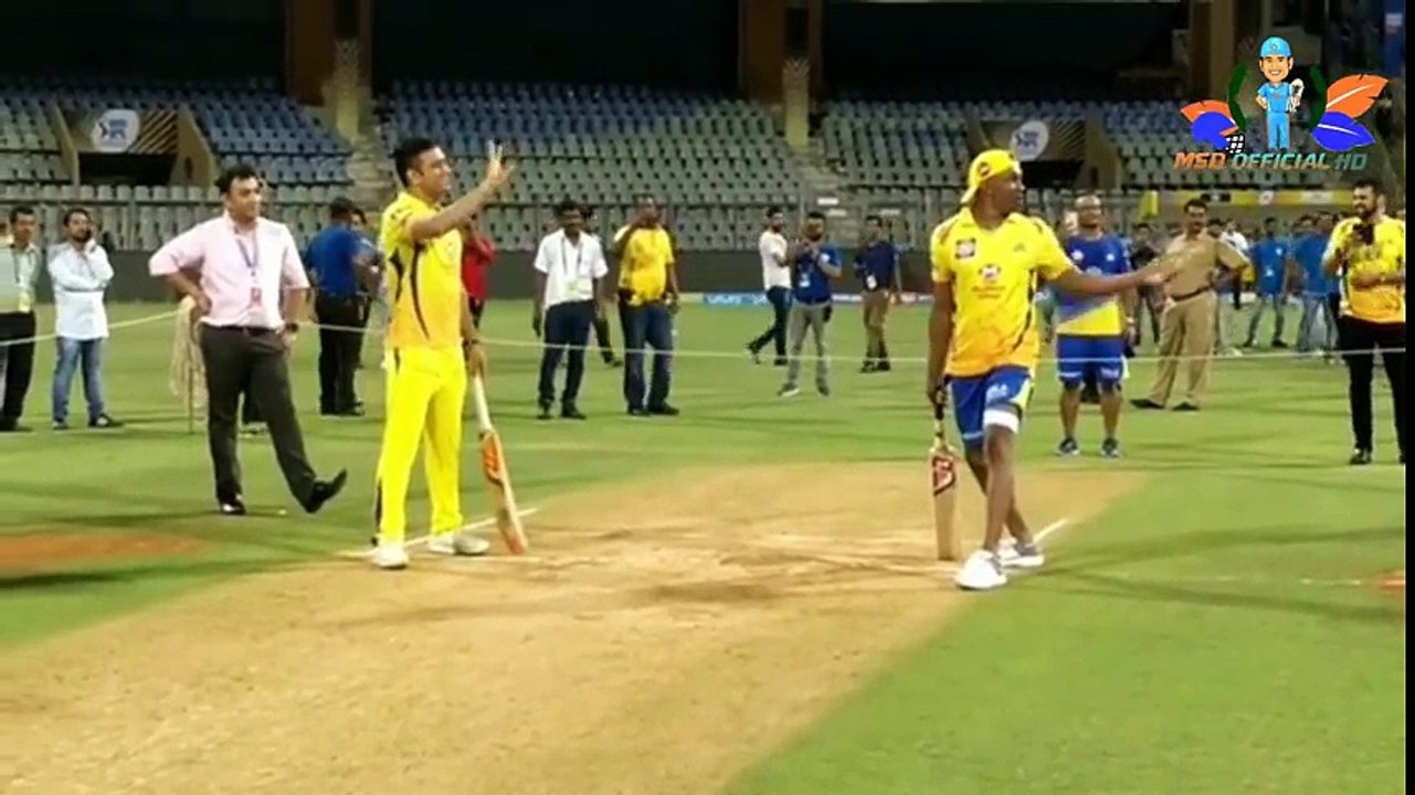 Watch Bravo vs Dhoni Three Run Race Challenge _ Dhoni vs Bravo Running Race