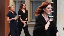 Julianne Moore and Michelle Williams film intense scenes on location in New York City for Bart Freundlich's new movie