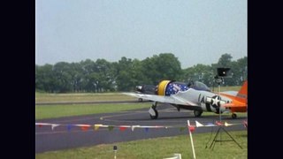 F4U, a P-47, a P-51, a B-25 and a Zero Replica at an Airshow outside of Nashville in 2004