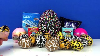 Animal Surprise Eggs - Jumbo Play-doh Confetti Surprise Egg and More