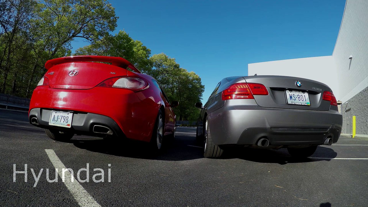 BMW 335i vs Hyundai Genesis Coupe Exhaust Test