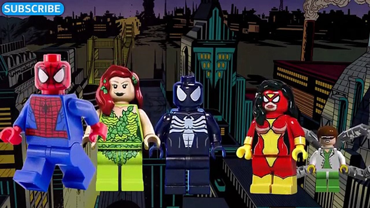 Daddy Finger Song LEGO SPIDERMAN Minifigures - Finger Family SPIDERMAN - Nursery Rhymes for Childre