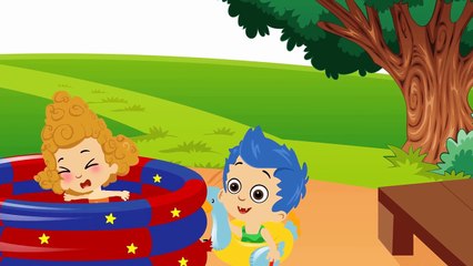 Bubble Guppies Gil & Molly Babies Bitten by a Giant Dog! Finger Family Song Nursery Rhymes#11