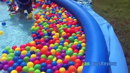 HUGE EGGS HUNT SURPRISE TOYS CHALLENGE in Giant Ball Pit