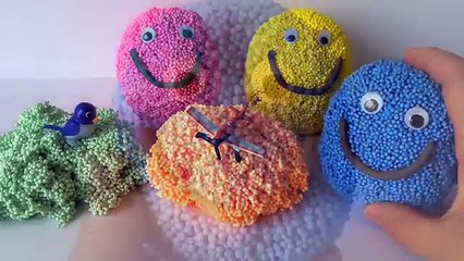 Smiley Face Colors Play Foam Surprise Toys Kinder Surprise Eggs Learn Colours for Kids Children