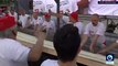 A hundred Neapolitan pizza makers in Italy set a new record for the world’s longest fried pizza.
