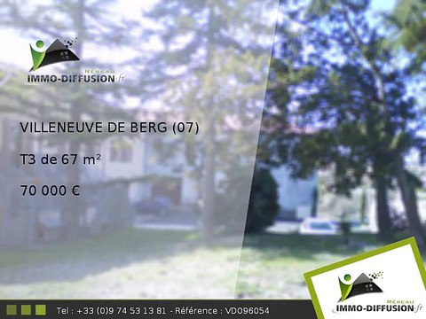 T3 A vendre Villeneuve de berg 67m2 - Quartier résidentiel proc