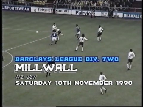 Millwall - West Ham United 10-11-1990 Division Two