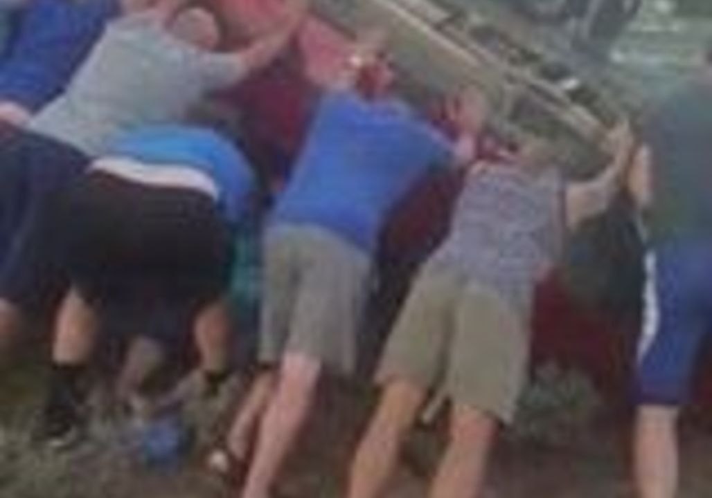 Idaho Football Team Lift Wrecked Car to Free Trapped Passengers