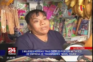 La Victoria: clausuran local de empresa transporte luego que puerta metálica aplastara a 3 mujeres