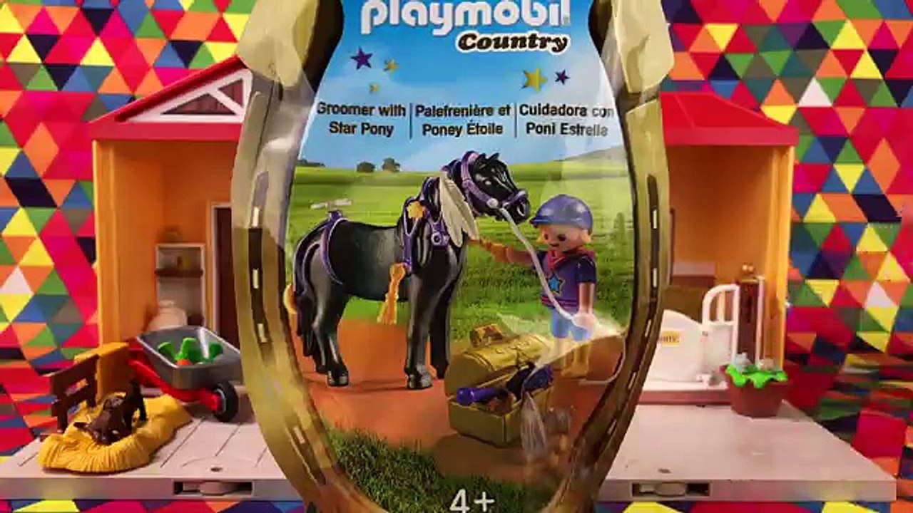 Playmobil Country Groomer With Star Heart Bloom and Butterfly Pony