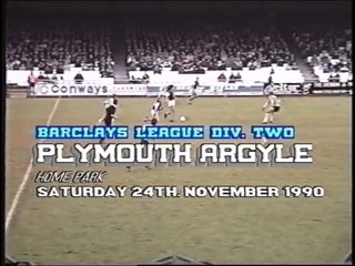Plymouth Argyle - West Ham United 24-11-1990 Division Two