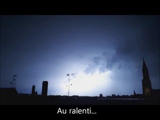 Eclairs d'orage dans le ciel de Strasbourg