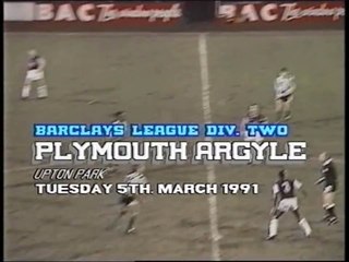 West Ham United - Plymouth Argyle 05-03-1991 Division Two