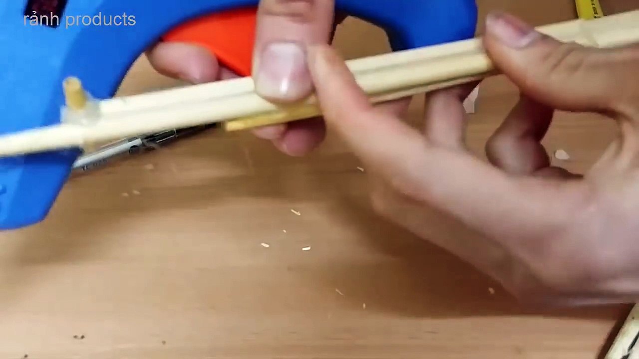 Làm súng Liên Thanh từ Đũa - đồ chơi vũ khí