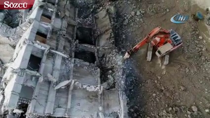 Atatürk kültür merkezinde son duvar yıkıldı