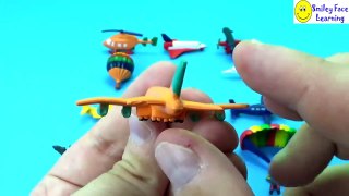 Learning Air Vehicles Names & Sounds For Kids - Learn Airplanes, Jets, Helicopter