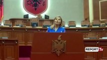 Report TV - Kryemadhi socialistëve në Kuvendin bosh: Largohuni nga Rama, është pjesë e krimit