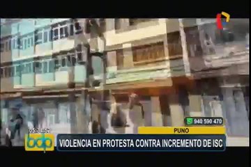 Puno: manifestantes intentan ingresar a Plaza Vea