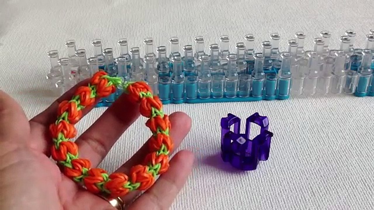 Rainbow Loom Nederlands, Pompon armband (pompoen armband :-) loom