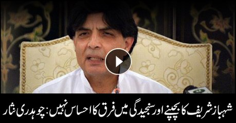 I'm astonished that Shehbaz does not know the difference between adolescence and solemnness, says Ch. Nisar
