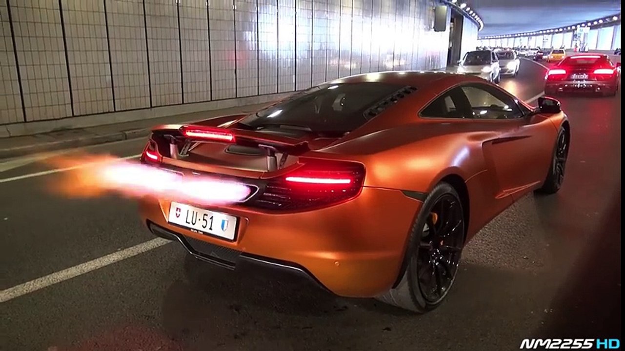 CRAZY McLaren 12C FLAMETHROWER - INSANE Revs & Tunnel Accelerations!