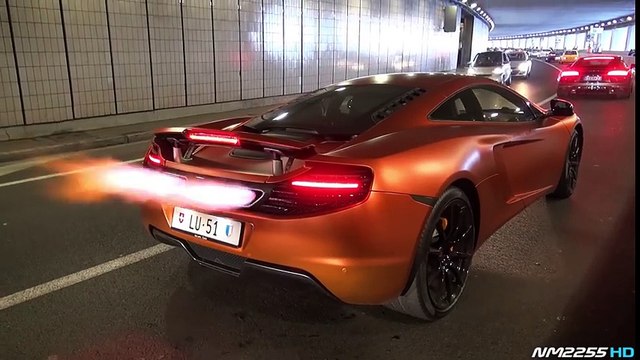 CRAZY McLaren 12C FLAMETHROWER - INSANE Revs & Tunnel Accelerations!
