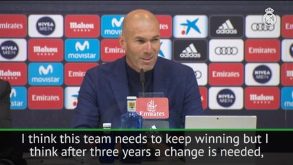 Real Madrid needs a change - Zidane explains surprise decision to leave