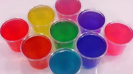 How to Make Rainbow Colors Soju Cup Pudding Jelly Recipe Learn Colours DIY 레인보우 소주컵 푸딩 젤리 만들기 요리놀이