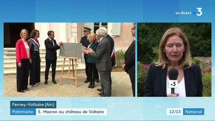 Patrimoine : Emmanuel Macron en visite au château de Ferney-Voltaire