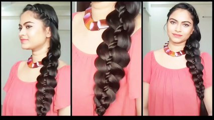 4 strand Rope Twist Braid // Easy hairstyles for medium to long hair//indian hairstyles