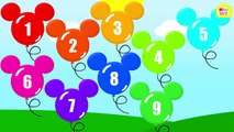 Learn to count 1-10 - Mickey Mouse Balloons Popping - Learning Numbers for toddlers & children