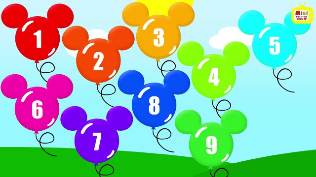 Learn to count 1-10 - Mickey Mouse Balloons Popping - Learning Numbers for toddlers & children