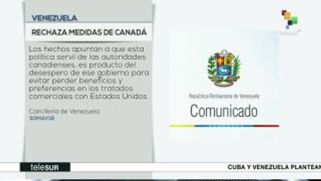 Gobierno venezolano rechaza sanciones unilaterales de Canadá