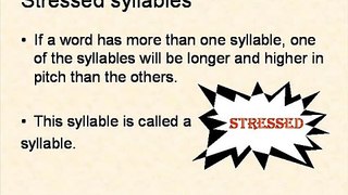 Identifying Syllable Stress
