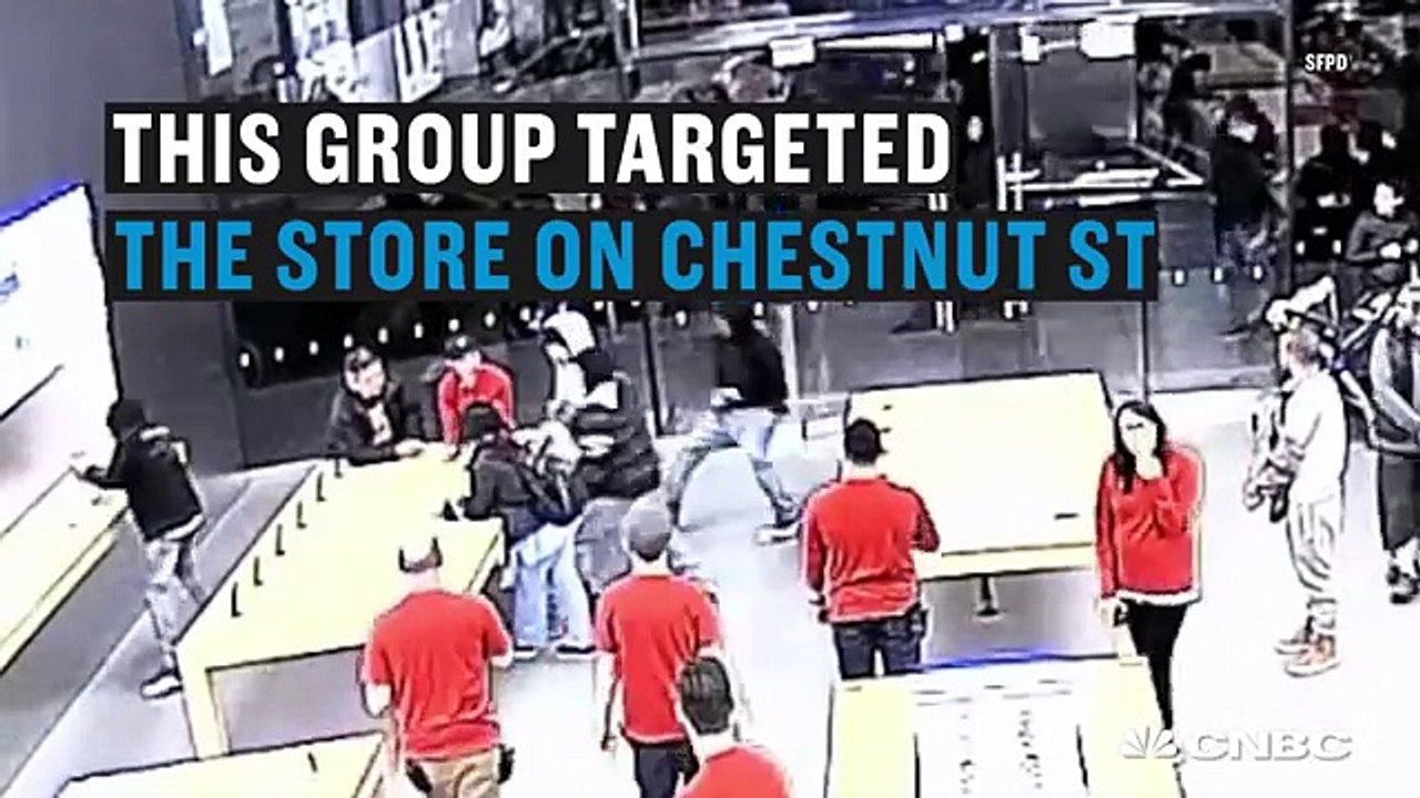 Watch an Apple store get robbed in 12 seconds _ CNBC International