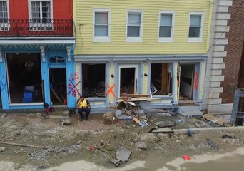 Drone Footage Shows Extensive Flood Damage to Ellicott City