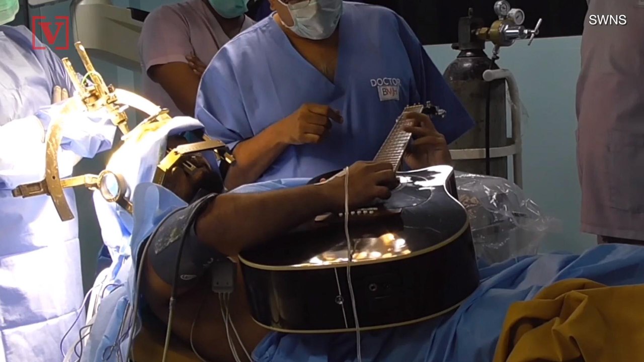 Man Plays Guitar While Undergoing Brain Surgery