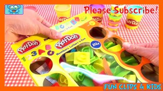 Play Doh Letters Numbers Fun ABC learning for kids with playdough toys playdoh plado pla do