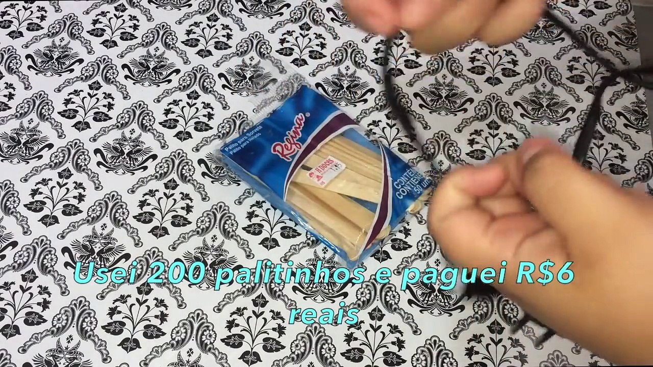 DIY Como fazer Luminária de Palito de Picolé/Sorvete Faça você mesmo|Tatiane Xavier