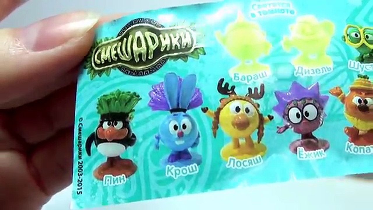 Распаковываем шоколадные шары Смешарики от Chupa Chups