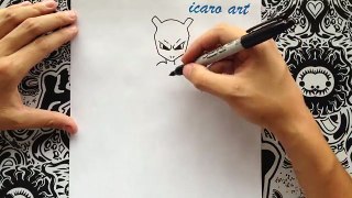 como dibujar a newtwo | how to draw mewtwo pokemon