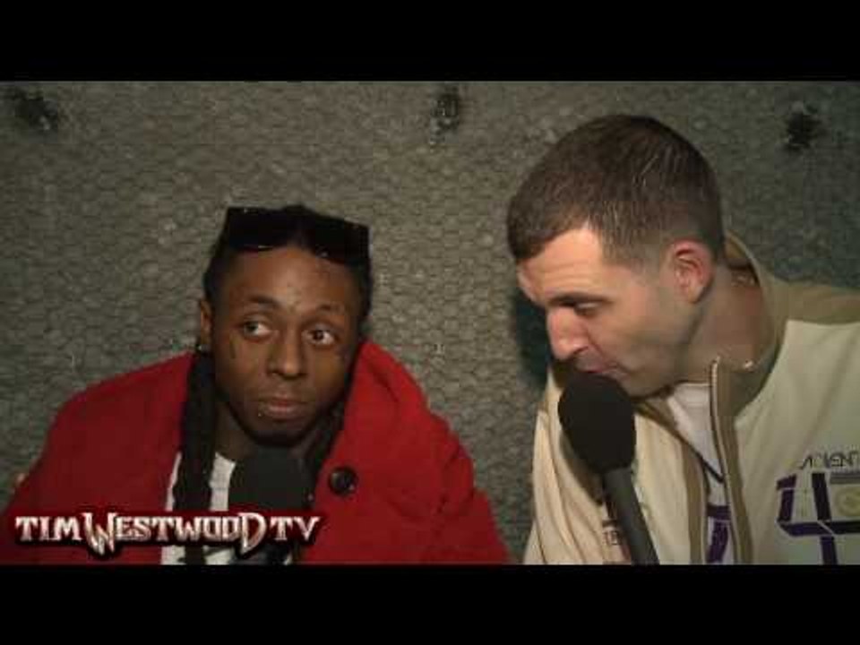 Lil Wayne behind the scenes of video shoot and interview on jail sentence - Westwood