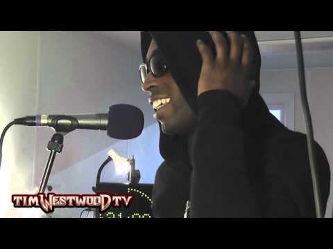 Tinie Tempah backstage *EXCLUSIVE* interview part 1 - Westwood