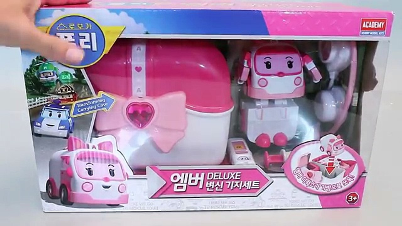 로보카폴리 엠버 변신 기지세트 구급차 병원놀이 와 뽀로로 타요 장난감 Robocar Poli Amber Ambulance Doctor Kit Toy