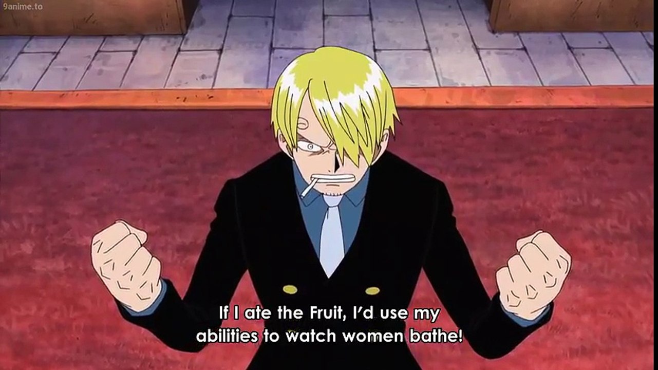 Sanji's dream - To eat Clear-Clear Fruit and watch woman bath ! #78 ...