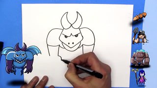 How To Draw the Minion from Clash Royale - EASY - Step By Step